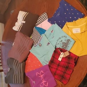 Lot of sweaters and shirts